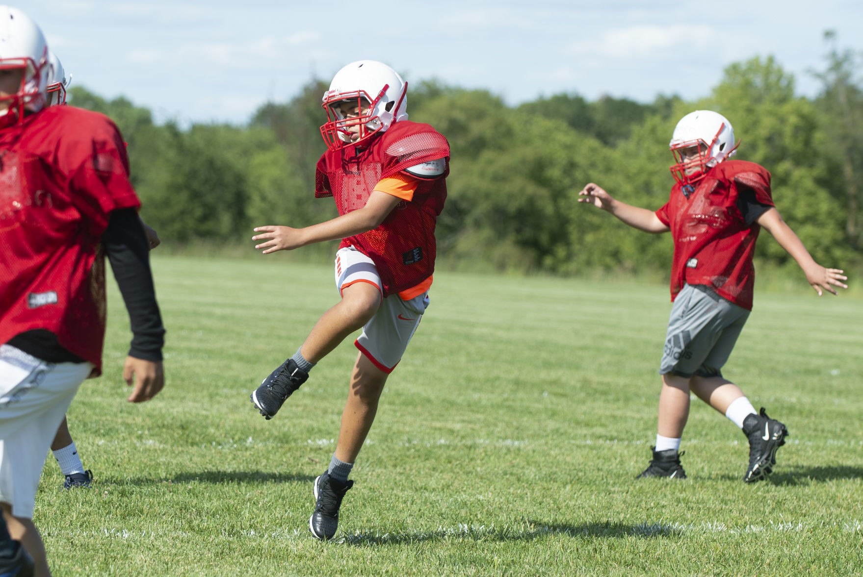 Crete football practice, 8.14